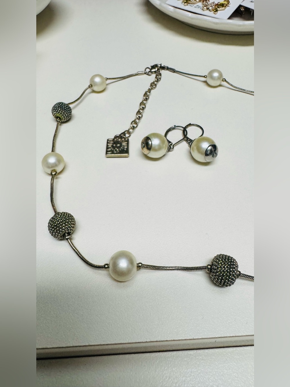 Anne Klein Choker Necklace and Earrings Set